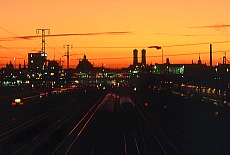 Munich centralstation at Donnersberger Bridge