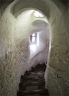 Spiral staircase in the church tower of Old Peter