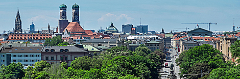 Skyline von Mnchen vom Maximilianeum