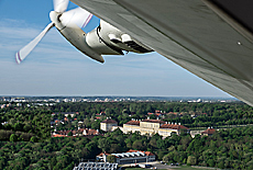 Zeppelin Start vor dem Schloss Schleissheim
