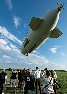 Zeppelin Airship takeoff