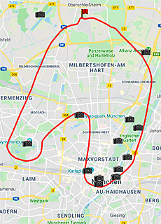GPS Track Zeppelin October Flight above Munich