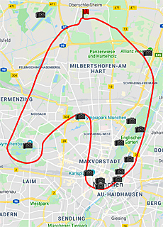 GPS Track Zeppelin October Flight above Munich