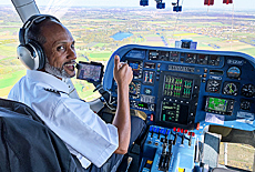 Zeppelin Pilot in Cockpit