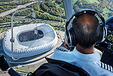 Zeppelin Pilot over the Allianz Arena in Munich east