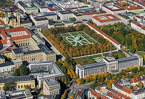 Hofgarten, Theatinerchurch and Residenz Munich