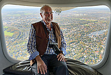 Panorama window in the rear of the Zeppelin