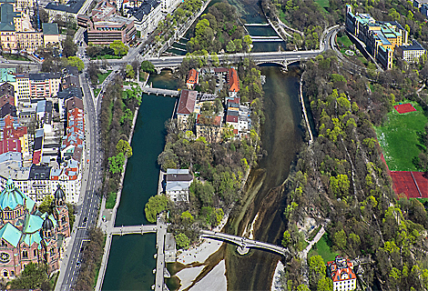 Isar St.Lukas Church Museum Island Kabelsteg