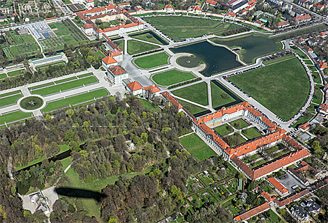 Palace Nymphenburg from birds-eye view