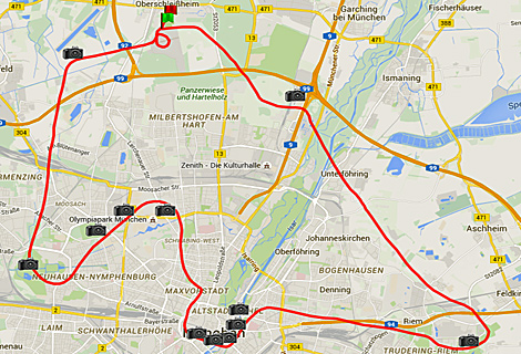 GPS Track Zeppelin flight over Munich