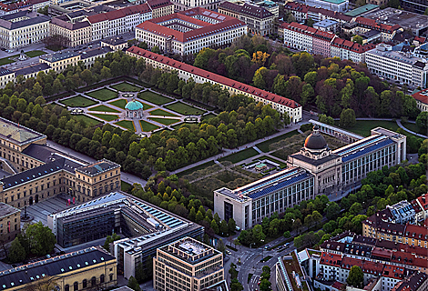 Hofgarten, Bayerische Staatskanzlei, Residenz, Ludwigstreet