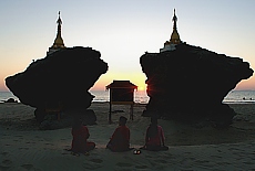 Meditation on the beach of Nge Saung