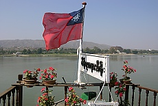 Ship on the Ayeyarwady river to Mingun