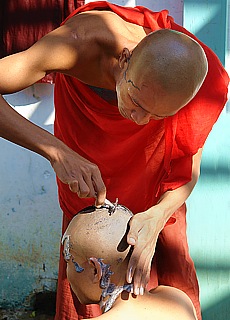 Monks in Mahagandhayon Monastery