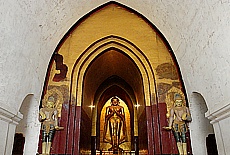 Inside Ananda Temple in Bagan