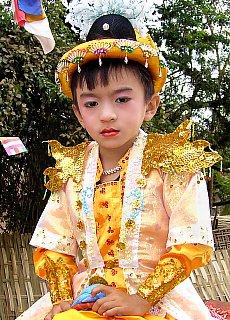 Novices festival in the temple city of Bagan