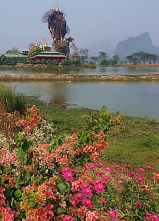 Monastery Kyauk Ka Lat near Hpa-an