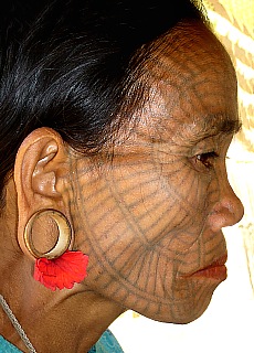 Burmese Spider Web Woman in Mrauk U