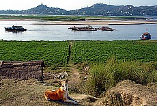 Fertile country on the Ayeyarwady River in Sagaing