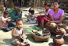 Many children family in Chin village Pun Paung