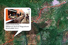 GPS-Track of the railway trip to Goktaik Viaduct (132 km)