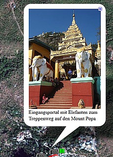 GPS-Track pilgrimage to Mount Popa