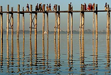 Teak wooden U-Bein Bridge