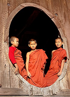 Young monks in Shwe Yaunghwe Monastery