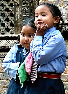 Nepalese schoolkids