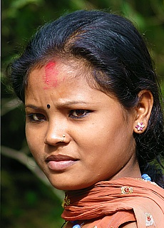 Rigor nepalese women in the Hindu temple Bindu Basini in Pokhara