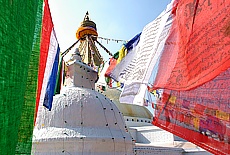 Prayer flags in Bodnath Temple