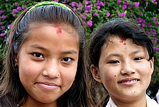 Nepalese schoolgirls