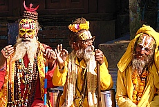 Sadhus (One Euro Indian) at Durbar Square