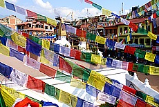 Prayer flags in Bodnath Temple