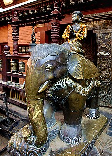 Brass elephant in Patan