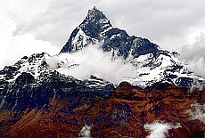 Holy mountain Machhapuchare the Matterhorn of Asia