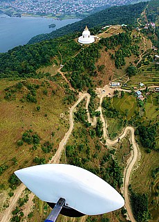 World Peace Stupa above lake Phewa