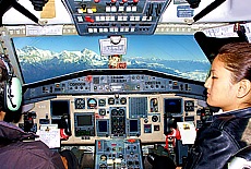 In the Cockpit of a Yeti Air aircraft