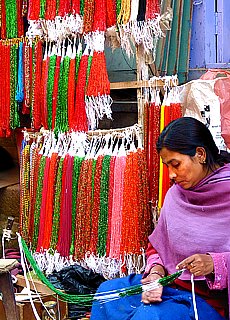 Tradeswoman at Durbar Square in Kathmandu