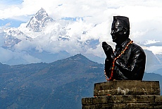 Pokhara biond the World Peace Stupa
