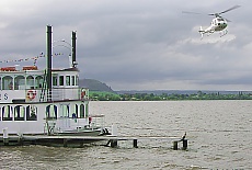 Rotorua Volcanic Helicopter at approach for a landing