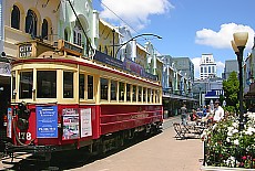 Tramway in Regent street of Christchurch