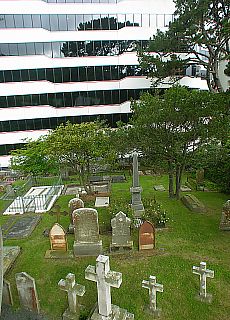 Downtown graveyard in Wellington