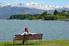 Relaxing on Lake Wanaka