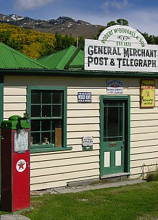 Nostalgic gasoline station in Cardrona