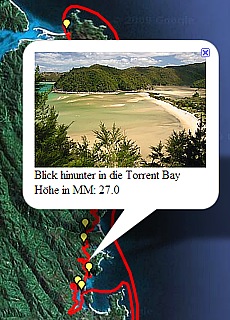 GPS-Track Abel Tasman National Park Tour(55 km)