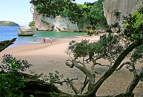 Breathtaking rock formation at Cathedral Cove
