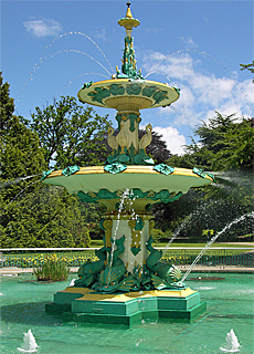 Water Fountains in the botanical garden Dunedin