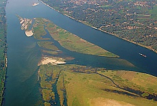 Airshot of river Nile in Upper Egypt