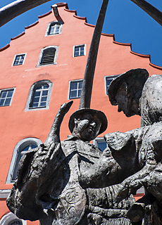 Trmer with his famous pig in Nrdlingen